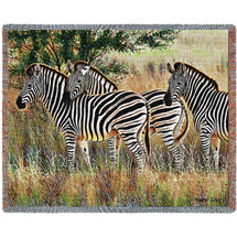 Three Zebra Group - Cynthie Fisher - Cotton Woven Blanket Throw - Made in the USA (72x54) Tapestry Throw