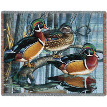 Backwater Woodies - Cynthie Fisher - Cotton Woven Blanket Throw - Made in the USA (72x54) Tapestry Throw