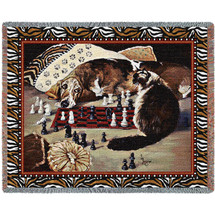 Your Move - Linda Budge - Cotton Woven Blanket Throw - Made in the USA (72x54) Tapestry Throw