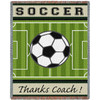 Sports - Soccer - Thanks Coach - Cotton Woven Blanket Throw - Made in the USA (72x54) Tapestry Throw