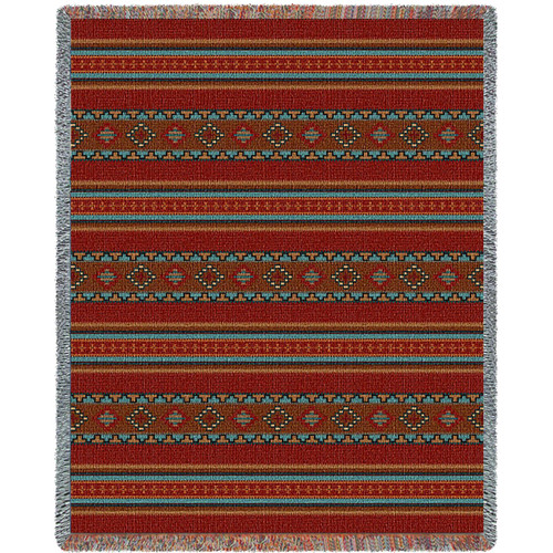 Saddleblanket Red Southwest Native American Inspired Tribal Camp
