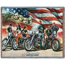 State of South Dakota - Sturgis - Dan Hatala - Cotton Woven Blanket Throw - Made in the USA (72x54) Tapestry Throw
