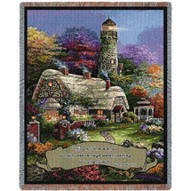 Heavens Light - By wisdom a house is built and by understanding it is established - Scriptures - Proverbs 24:3-4 - James Lee - Cotton Woven Blanket Throw - Made in the USA (72x54) Tapestry Throw