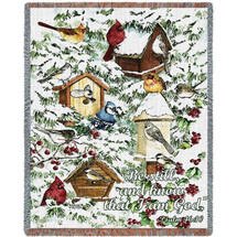 A Winter's Gift - Parker Fulton - Cotton Woven Blanket Throw - Made in the USA (72x54) Tapestry Throw