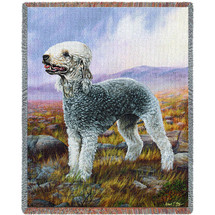 Bedlington Terrier - Robert May - Cotton Woven Blanket Throw - Made in the USA (72x54) Tapestry Throw
