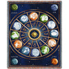 Zodiac Signs - Cotton Woven Blanket Throw - Made in the USA (72x54) Tapestry Throw