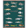 Florida Sport Fishing - Cotton Woven Blanket Throw - Made in the USA (72x54) Tapestry Throw