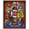 Fire Department Firefighter - Cotton Woven Blanket Throw - Made in the USA (72x54) Tapestry Throw