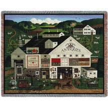 Peppercricket Farms - Charles Wysocki - Cotton Woven Blanket Throw - Made in the USA (72x54) Tapestry Throw