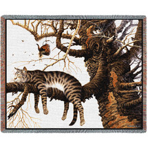 Too Pooped To Participate - Charles Wysocki - Cotton Woven Blanket Throw - Made in the USA (72x54) Tapestry Throw