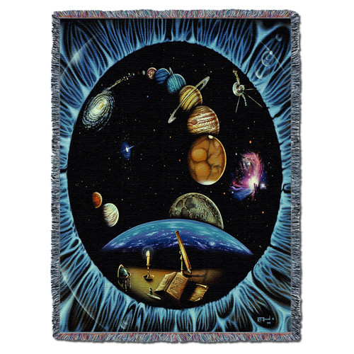 Galaxy Outer Space - Kurt C Burmann - Cotton Woven Blanket Throw - Made in the USA (72x54) Tapestry Throw