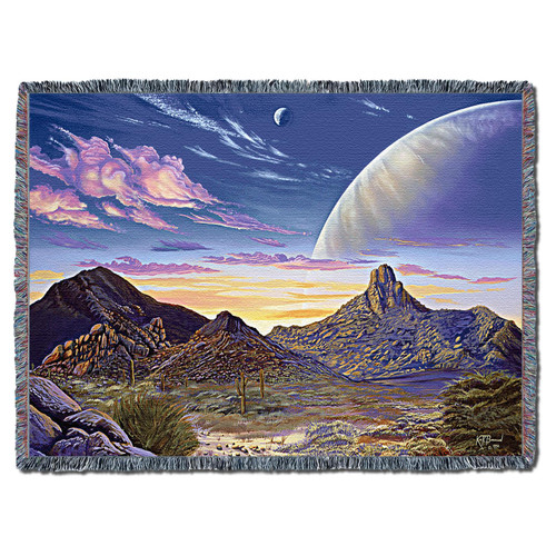Pinnacle Peak Vista - Kurt C Burmann - Cotton Woven Blanket Throw - Made in the USA (72x54) Tapestry Throw