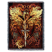 Flameblade - Ruth Thompson - Cotton Woven Blanket Throw - Made in the USA (72x54) Tapestry Throw