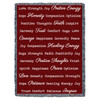 Positive Words Hug - Red - Cotton Woven Blanket Throw - Made in the USA (72x54) Tapestry Throw