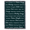 Positive Words Hug - Dark Teal - Cotton Woven Blanket Throw - Made in the USA (72x54) Tapestry Throw