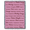 Positive Words Hug - Berry - Cotton Woven Blanket Throw - Made in the USA (72x54) Tapestry Throw