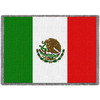 Mexico Flag - Cotton Woven Blanket Throw - Made in the USA (70x50) Afghan