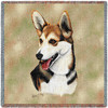 Cardigan Welsh Corgi - Robert May - Lap Square Cotton Woven Blanket Throw - Made in the USA (54x54) Lap Square