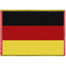 Germany Flag - Cotton Woven Blanket Throw - Made in the USA (70x50) Afghan