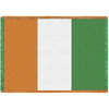 Ireland Flag - Cotton Woven Blanket Throw - Made in the USA (70x50) Afghan