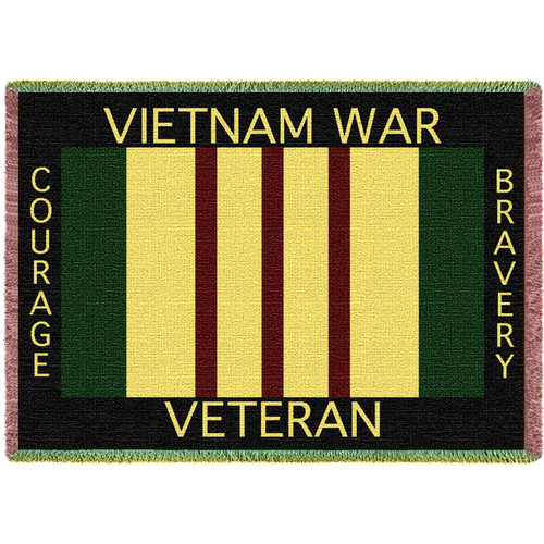 Vietnam War Veterans Memorial - Cotton Woven Blanket Throw - Made in the USA (70x50) Afghan