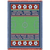 Sports - Soccer Field - Cotton Woven Blanket Throw - Made in the USA (70x50) Afghan