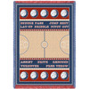 Sports - Basketball Court - Cotton Woven Blanket Throw - Made in the USA (70x50) Afghan