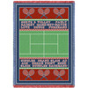 Sports - Tennis Court - Cotton Woven Blanket Throw - Made in the USA (70x50) Afghan