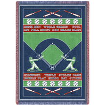 Sports - Baseball Field - Cotton Woven Blanket Throw - Made in the USA (70x50) Afghan