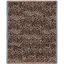 Cheetah Skin - Cotton Woven Blanket Throw - Made in the USA (72x54) Tapestry Throw
