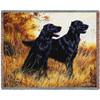 Flat Coated Retriever - Robert May - Cotton Woven Blanket Throw - Made in the USA (72x54) Tapestry Throw