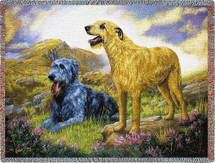 Irish Wolfhound - Robert May - Cotton Woven Blanket Throw - Made in the USA (72x54) Tapestry Throw