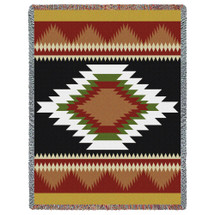 Espanola - Southwest Native American Inspired Tribal Camp - Cotton Woven Blanket Throw - Made in the USA (72x54) Tapestry Throw