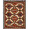 Kilim - Southwest Native American Inspired Tribal Camp - Cotton Woven Blanket Throw - Made in the USA (72x54) Tapestry Throw