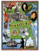 State of Missouri - Cotton Woven Blanket Throw - Made in the USA (72x54) Tapestry Throw