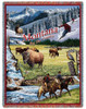 State of Montana - Cotton Woven Blanket Throw - Made in the USA (72x54) Tapestry Throw
