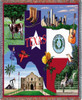 State of Texas - Cotton Woven Blanket Throw - Made in the USA (72x54) Tapestry Throw