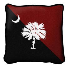 South Carolina - Palmetto Moon Red and Black - Pillow