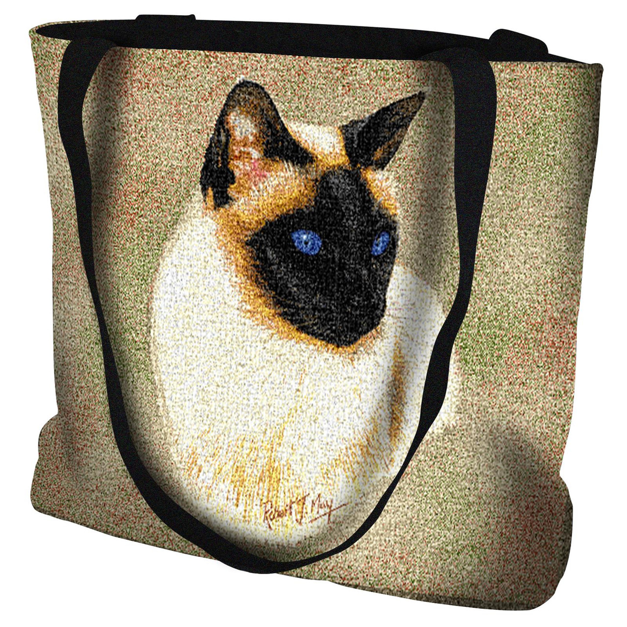Cat Tote Print Bag Siamese Cat Shopping Shoulder Bag Gifts 