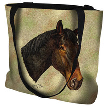 Thoroughbred Dark Brown Horse - Tote Bag