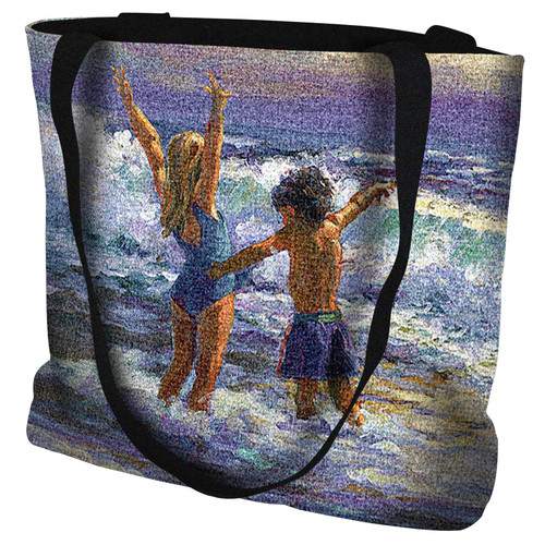 Surf Dancers - Beach Scene - Tote Bag