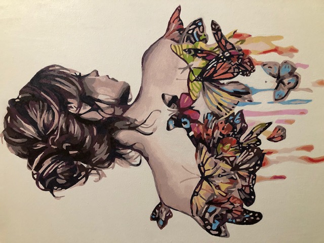 Paint by Numbers - Lady and Butterflies by Chris R