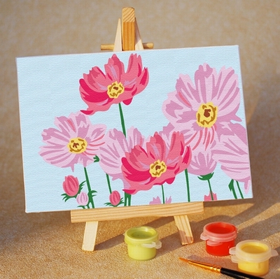 Paint by Numbers Kits - 10x15cm - Pink Flowers