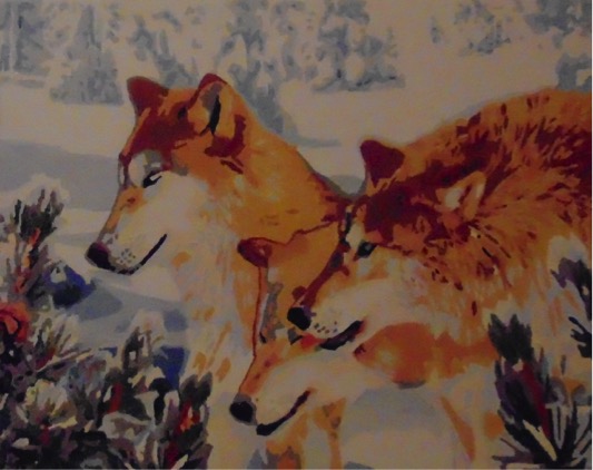 Paint by Numbers - Snow Wolves by Maryanne R