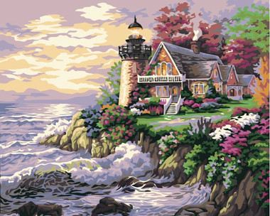 Painting by Numbers Kit - 40x50cm - Sunset Light House