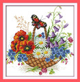 Flower Basket and Butterfly