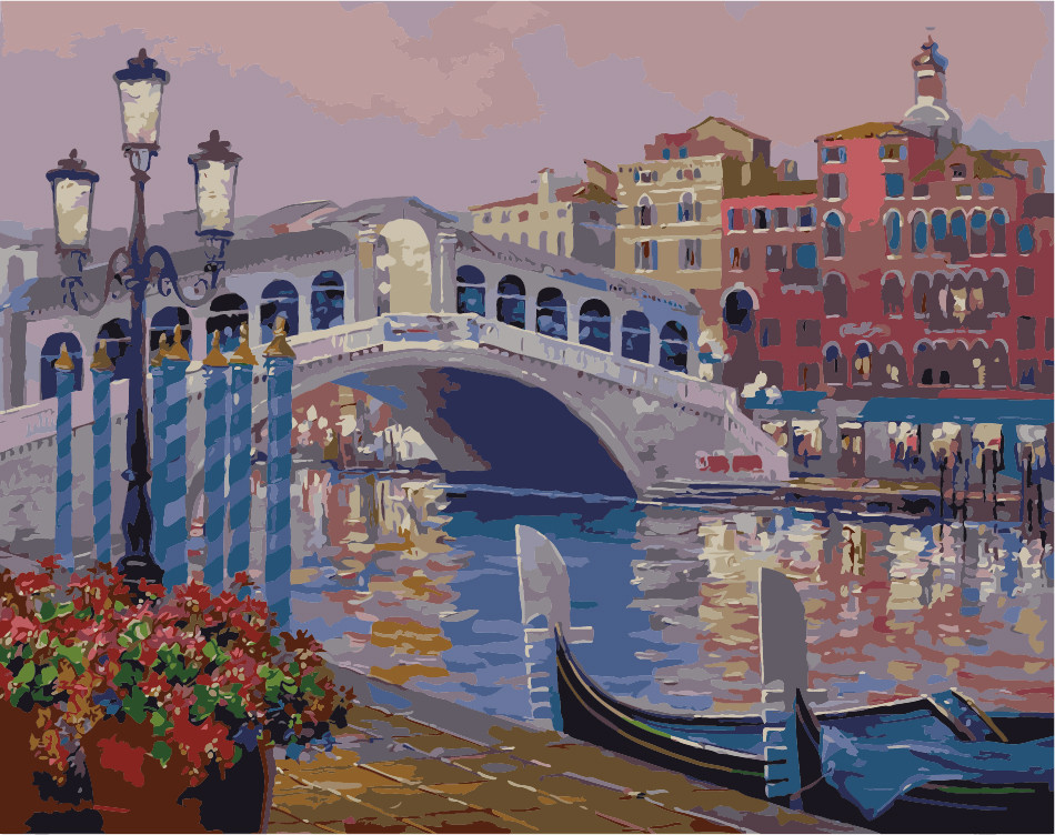 Paint By Numbers 40x50cm Bridge In Venice