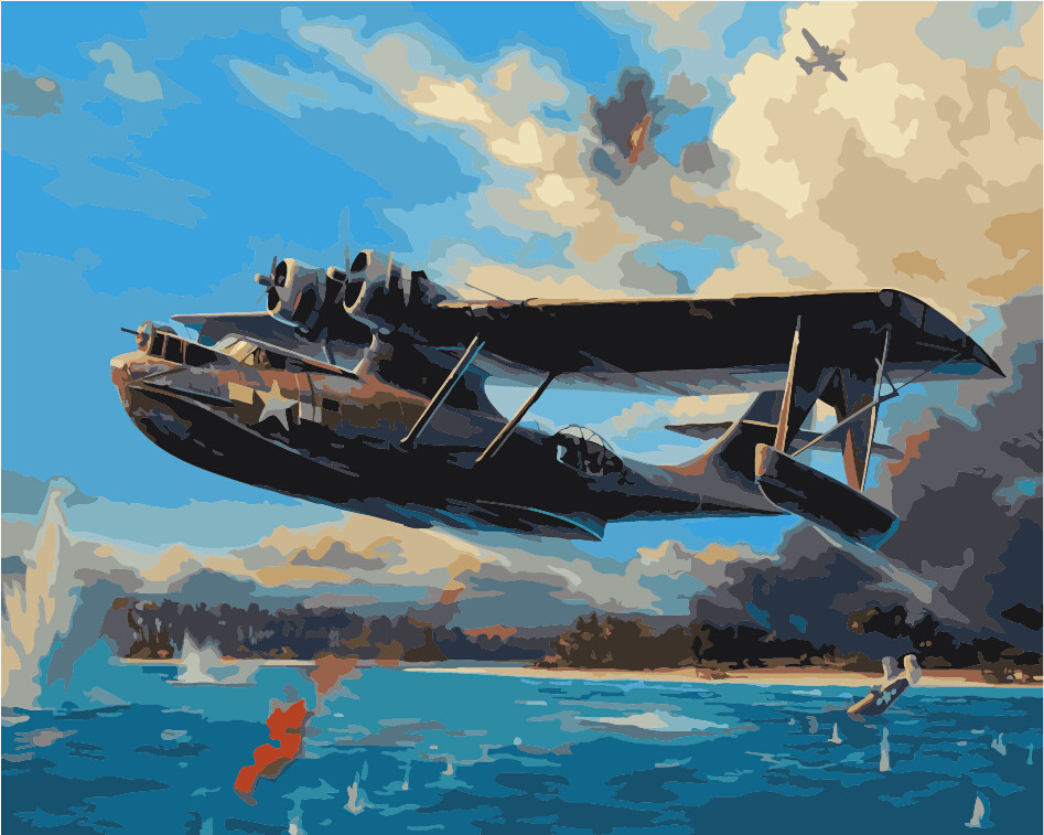 Paint by Numbers 40x50cm War Plane