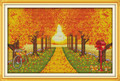 Cross Stitch Kits - Golden Leaves Trees