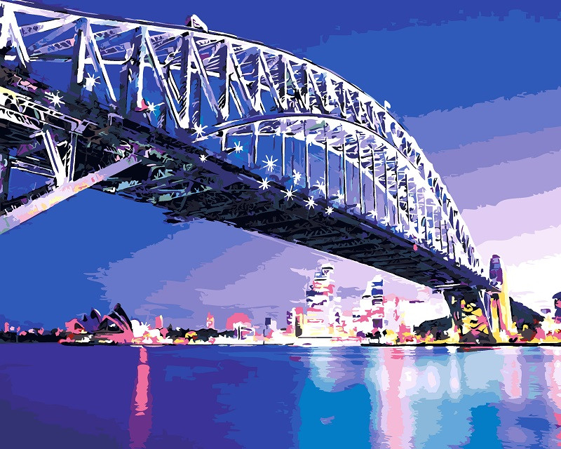 Paint By Numbers 40x50cm Sydney Harbour Bridge